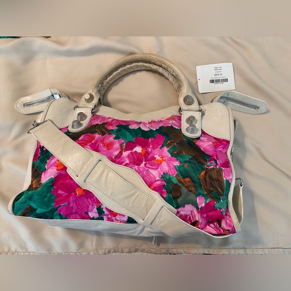 BALENCIAGA Motocross Floral Giant 21 City Bag - Picture 10 of 12